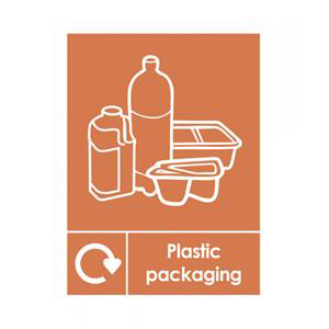 Plastic Packaging Recycling Sticker 200 x 150mm